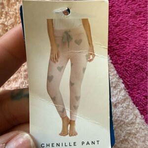 Honeydew Intimates Pink Chenille Heart Comfy Pants